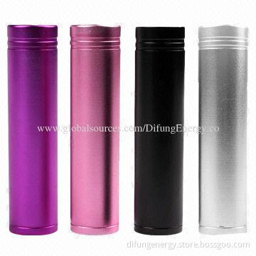 OEM laser engraving logo wonderful power bank 3,000mAh, Samsung 18650 cell tube charger